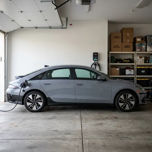 Hyundai IONIQ 6 charging on JuiceBox 48